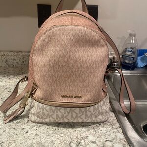 Michael Kors Blush and Cream Backpack